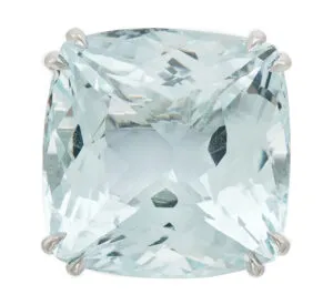 Platinum Aquamarine Ring