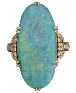18k Black Opal Ring