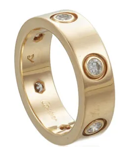 18k Cartier Diamond Love Ring