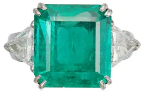 Platinum Colombian Emerald Ring