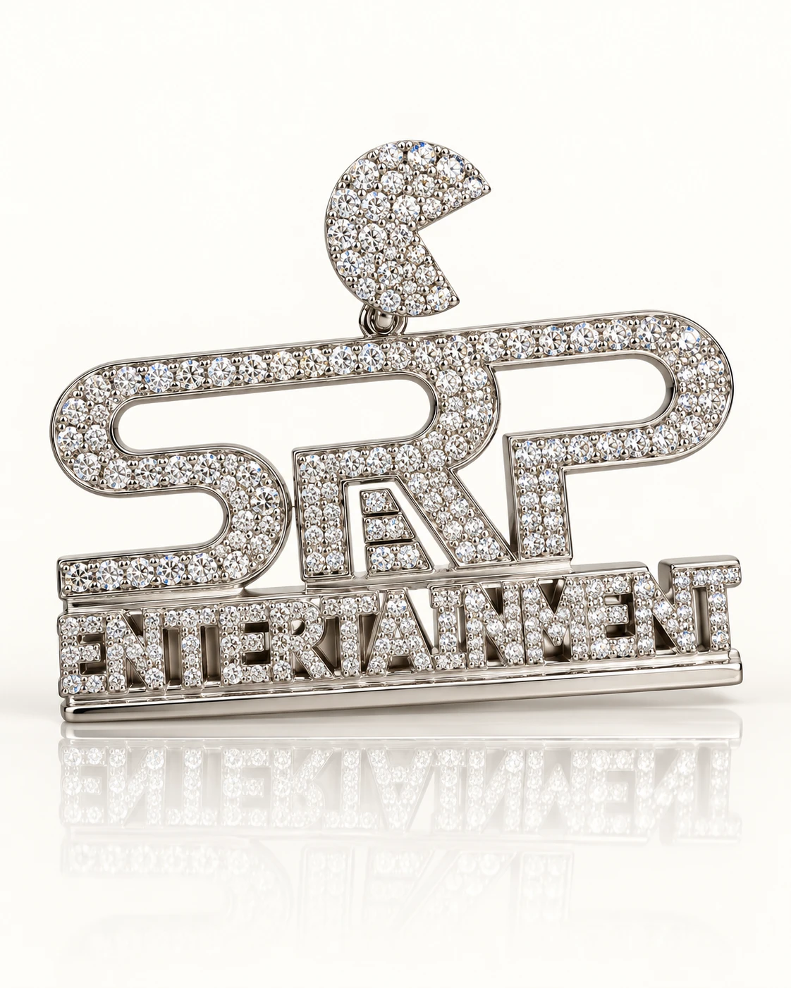 14k White Gold Diamond Name Pendant