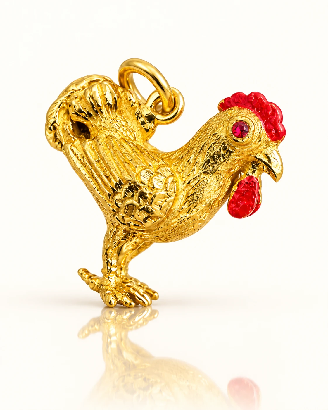24k Gold Chicken Pendant