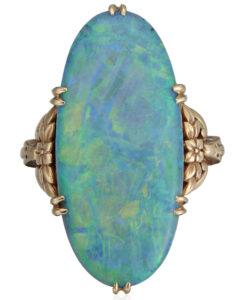18k Black Opal Ring