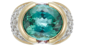18k and Platinum Tourmaline and Diamond Ring 18k and Platinum Tourmaline and Diamond Ring