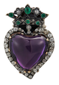 Antique Amethyst Heart Brooch Antique Amethyst Heart Brooch