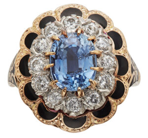 Antique Yellow Gold Sapphire and Diamond Ring Antique Yellow Gold Sapphire and Diamond Ring