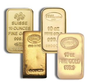 atlanta Coins and Bullion buyer Sorted Gold Bullion 10 Ounce Bars