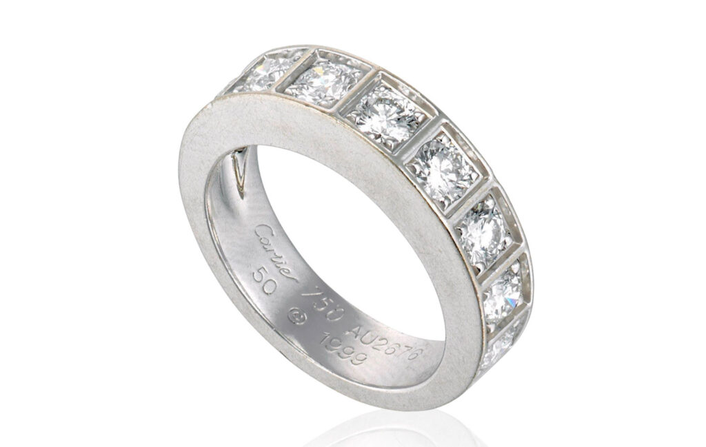atlanta diamond buyer 18k White Gold Cartier Diamond Eternity Ring