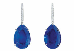 atlanta estate jewelry buyer 18k Dangle Burmese Sapphire Earrings