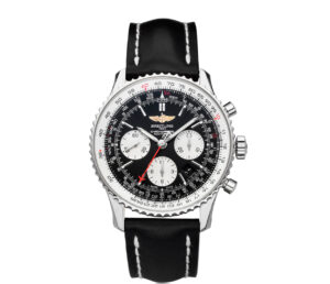 atlanta luxury watch buyer Breitling Navitimer Black Strap Steel Mens Watch